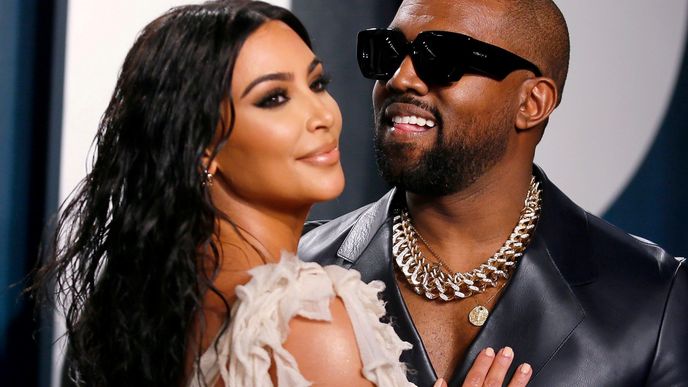 Rapper Kanye West s manželkou Kim Kardashianovou