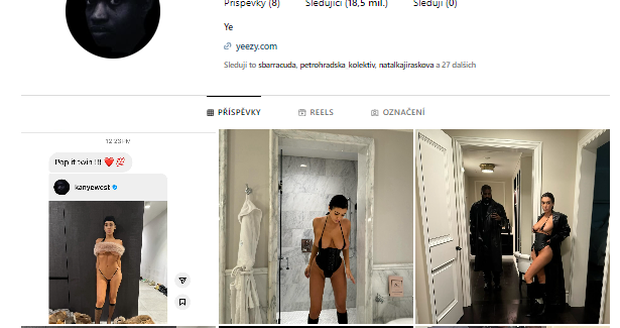 Instagramový profil Kanyeho Westa teď vypadá takhle - omluva, boty a nahá Bianca.