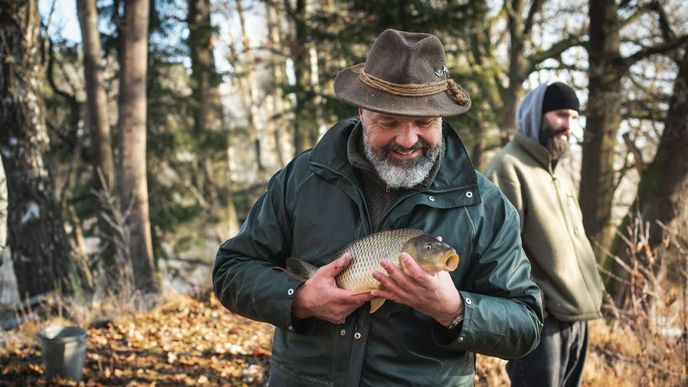První výlov biokapra, kterého chová rybářství Esox První výlov biokapra, kterého chová rybářství Esox