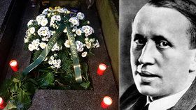 Představitelé vršovické radnice ve středu v brzkém ránu uctili památku Karla Čapka položením památečního věnce a zapálením svíček.