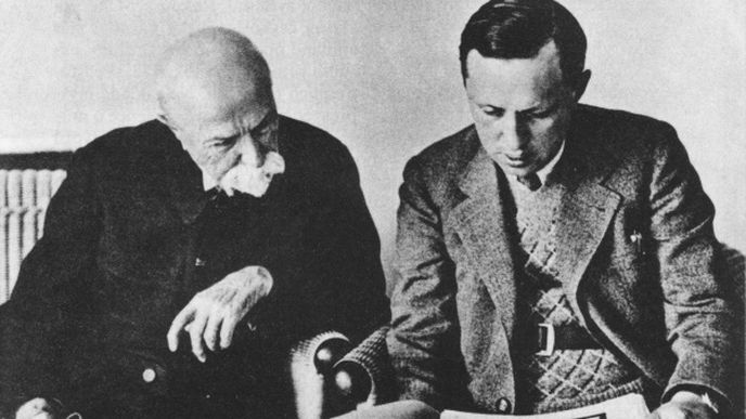 Karel Čapek a T. G. Masaryk v Bystřičce