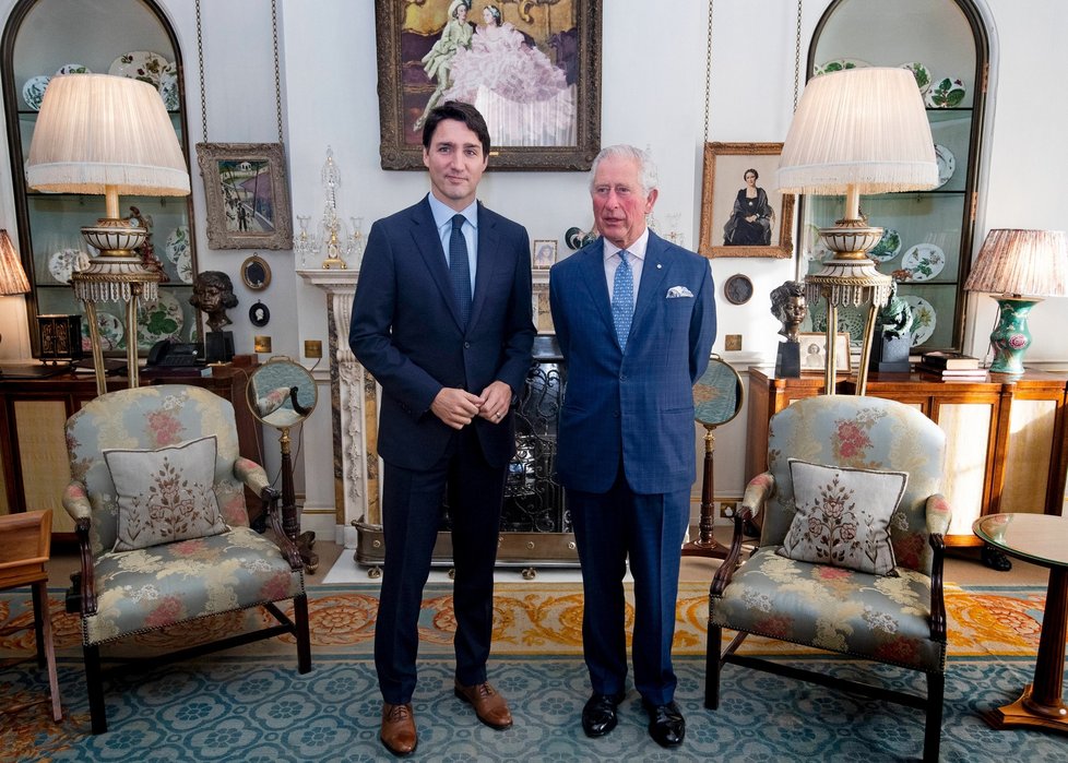 Následník trůnu zde přijímal vzácné návštěvy - kanadského premiéra Trudeua