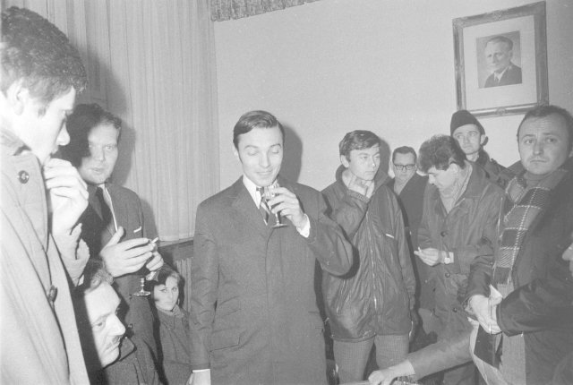 Karel Gott a Rudolf Rokl po návratu z Las Vegas