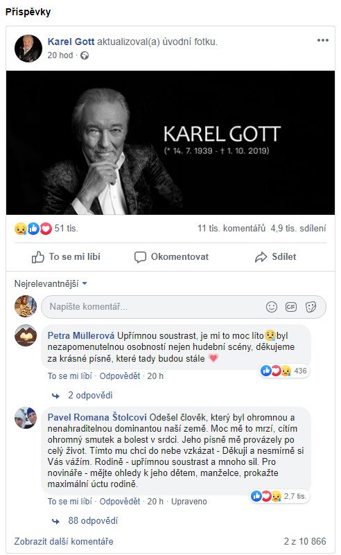 Karel Gott Facebook