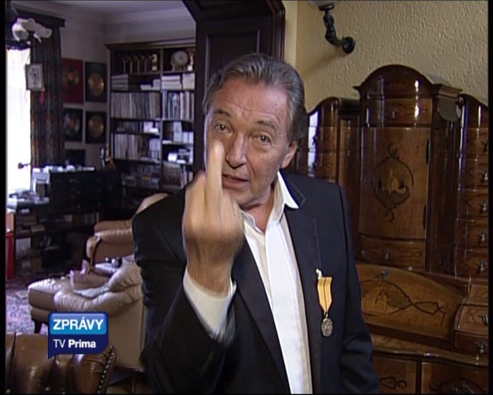 Karel Gott šokoval svým gestem