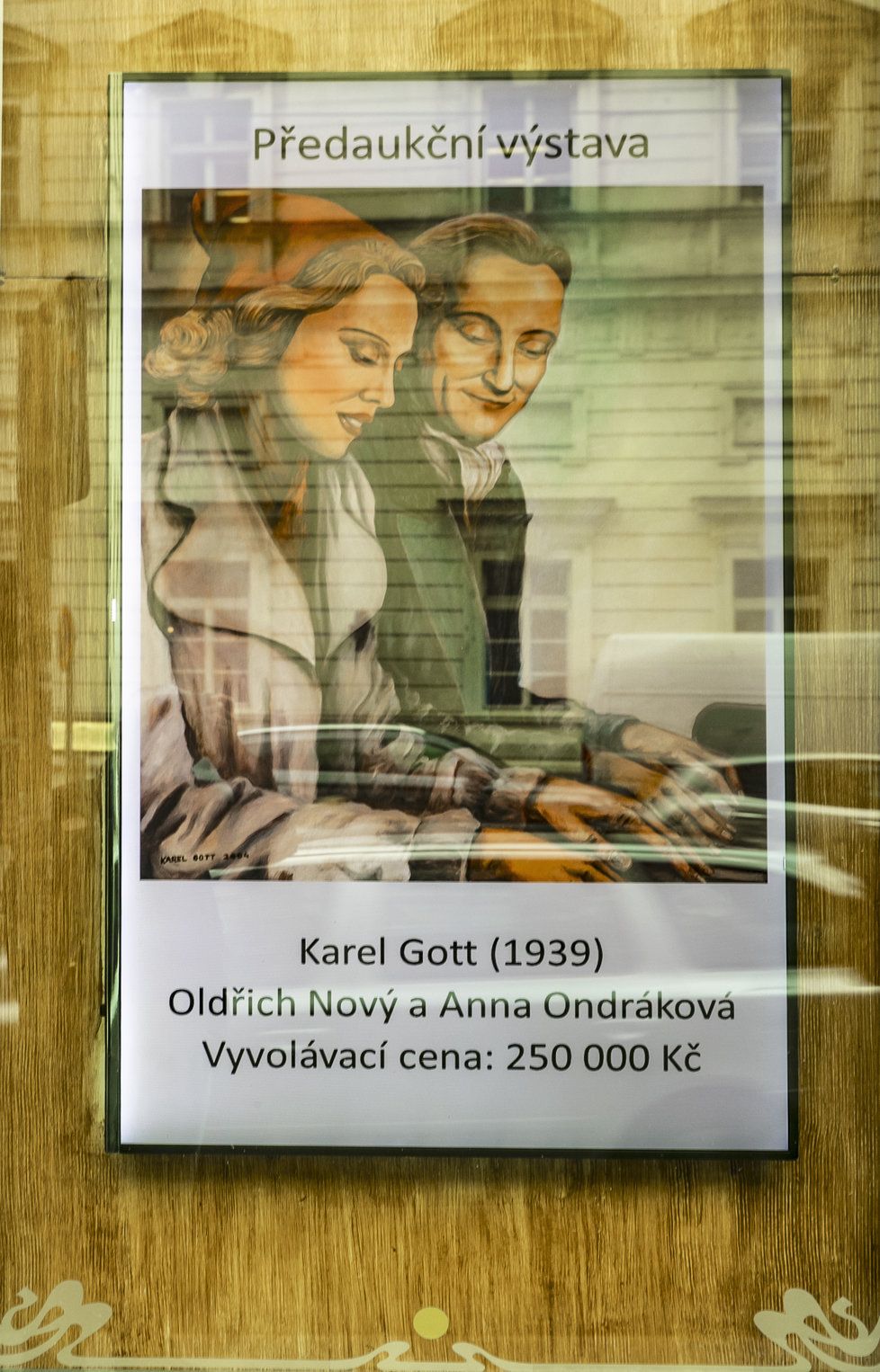 Galerie láká na předaukční výstavu obrazem Karla Gotta.