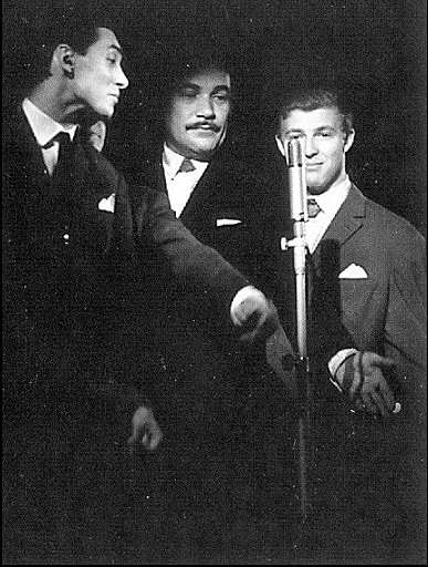 1963 - Karel Gott, Jiří Jelínek (uprostřed) a Milan Drobný v Semaforu.