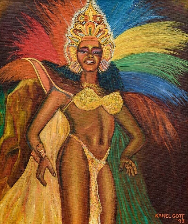 Lady Carneval, Obraz inspirovaný nejslavnější Slavíkovou písní. Namaloval ho v roce 1993.