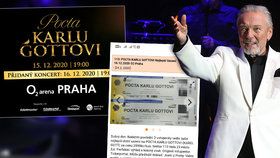 Překupníci si namastí kapsu: Lístky na koncert Pocta Karlu Gottovi prodávají za skoro dvojnásobek!