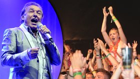 Karel Gott vystoupil v rámci jednoho z největších hudebních festivalů Rock for People. A publiku dostal do varu!