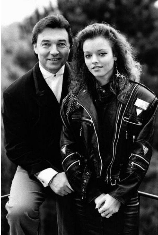 S dcerou Dominikou na začátku 90. let.
