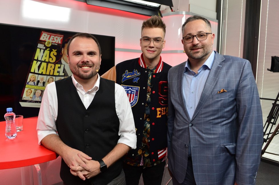 Mikolas Josef ve studiu Blesku