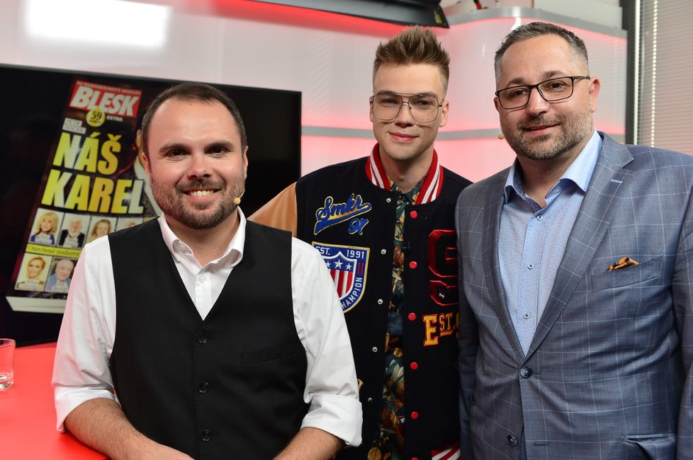 Mikolas Josef ve studiu Blesku