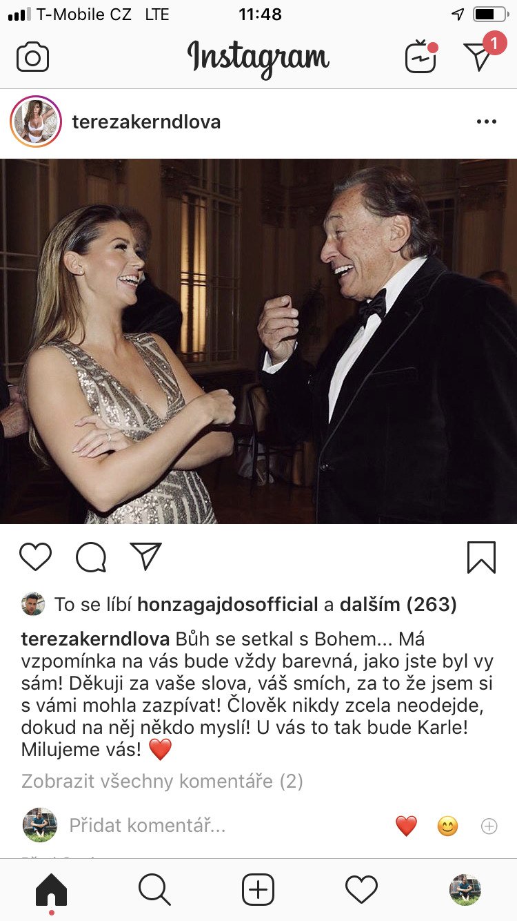 Tereza Kerndlová a Karel Gott