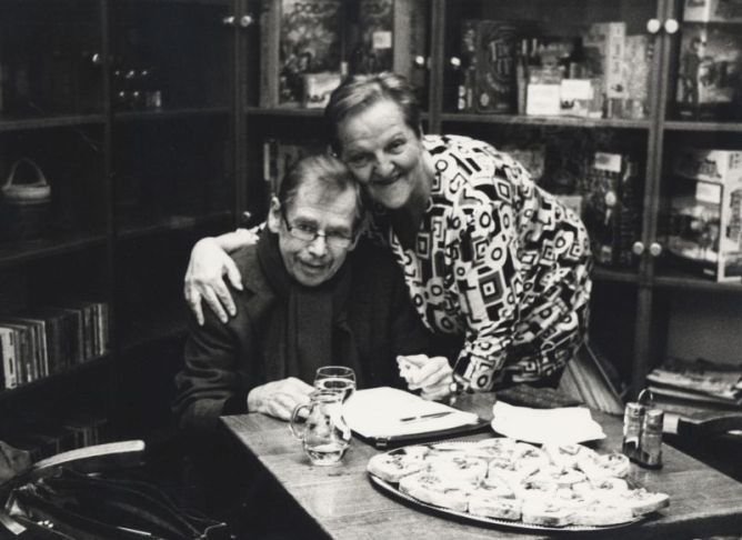 Václav Havel s kuchařkou Čiřinou Košíkovou