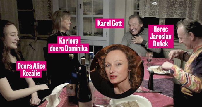 Tajemná fotografie Karla Gotta s dcerou Dominikou na návštěvě u své expartnerky Alice Kovácsové.