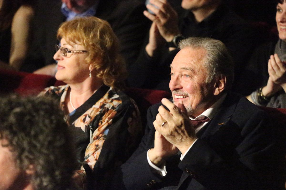 Karel Gott přišel na koncert s tchyní Blankou Krejčí.