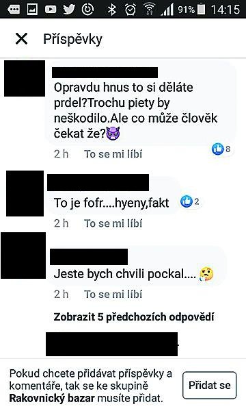 Komentáře lidí znechucených nabídkou prodeje Gottových desek krátce po oznámení jeho smrti.