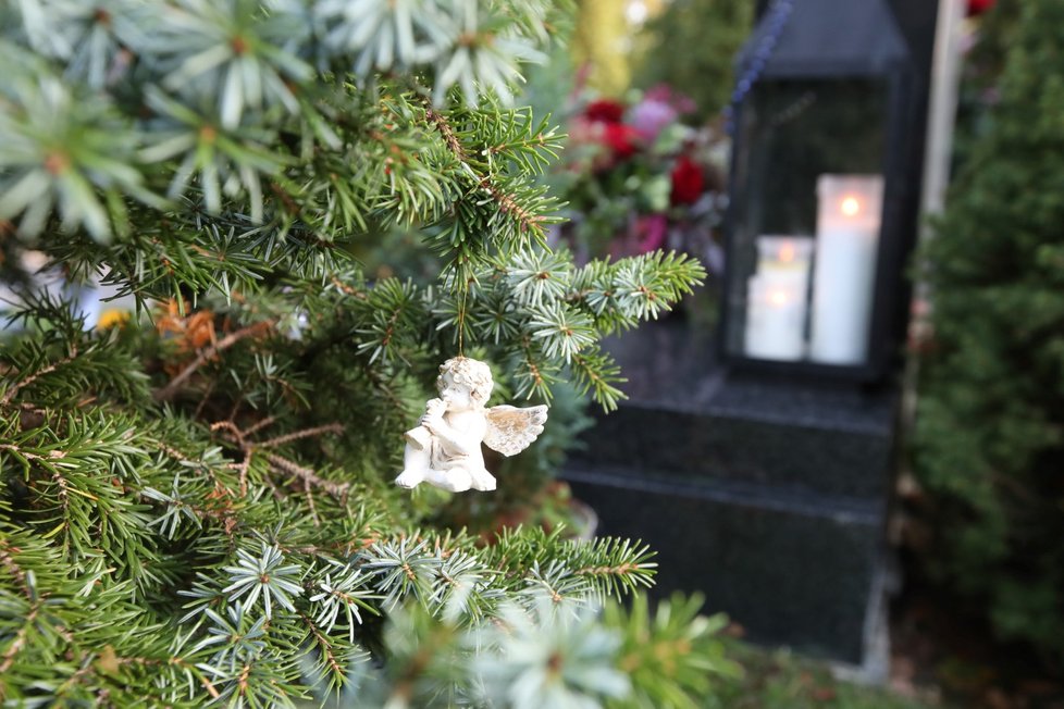 Hrob Karla Gotta od rána plní vzpomínkové předměty a květiny.
