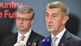 Zleva ministr průmyslu a obchodu Karel Havlíček a premiér Andrej Babiš