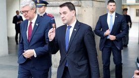 Karel Havlíček (ANO) s Petrem Macinkou (Motoristé) (září 2026)