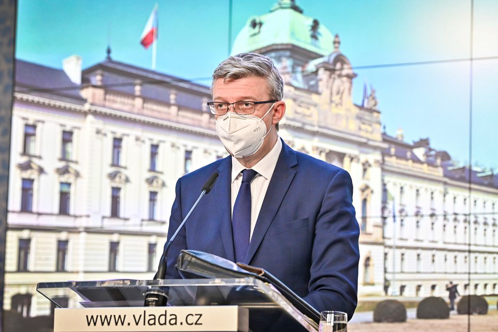 Karel Havlíček (za ANO) na tiskovce po jednání vlády