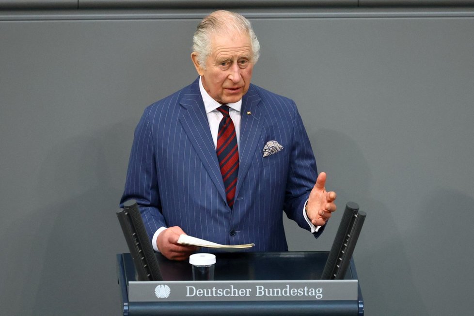 Britský král Karel III. v německém spolkovém sněmu (30. 3. 2023)