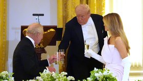 Trumpovi nachystali v Bílém domě slavnostní večeři pro Karla III. a Camillu (28.4.2026).