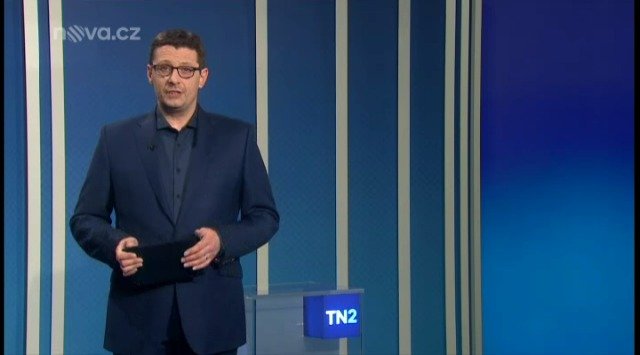 Moderátor Televizních novin na Nově Karel Kopeček