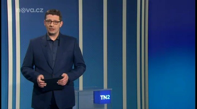 Moderátor Televizních novin na Nově Karel Kopeček