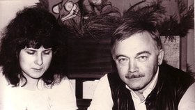 Karel Kryl s milenkou Dagmar Světlovskou