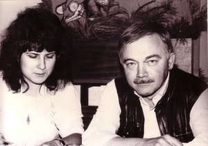 Karel Kryl s milenkou Dagmar Světlovskou