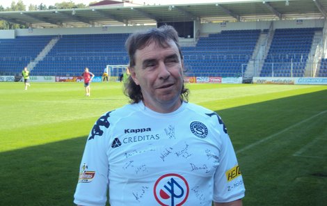 Karel Lukš na stadionu Slovácka.