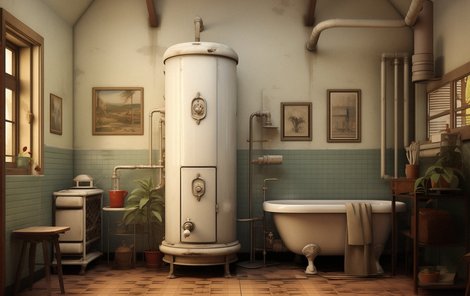 Už ve 30. letech pražské koupelny měly ohřívače vody na plyn od Macháčka.