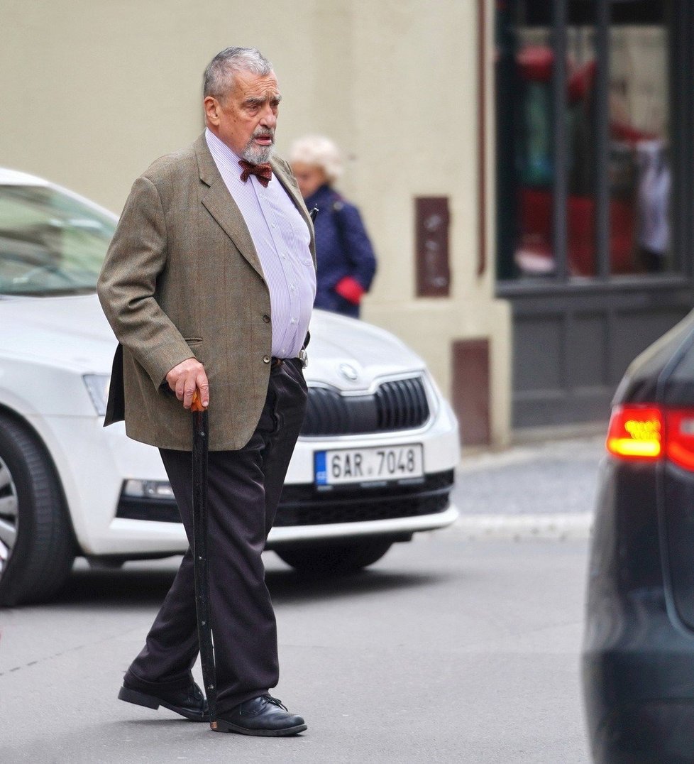 Karel Schwarzenberg se po dlouhém pobytu v nemocnici objevil na veřejnosti (17. 5. 2019)