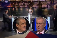 Stojící Zeman vs. kníže sedící spící: Co prozradili v duelu o svých plánech a manželkách?