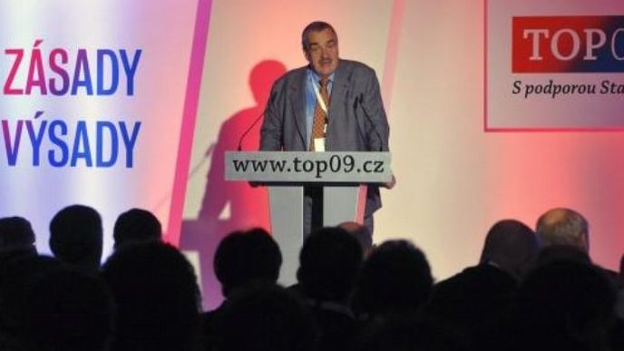 Karel Schwarzenberg na sjezdu TOP 09