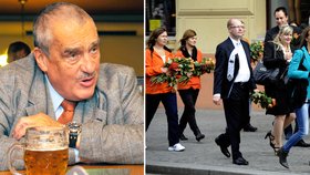 Karel Schwarzenberg pravidelně vyráží během kampaně na pivo, Bohuslav Sobotka objíždí republiku s oranžovými růžemi