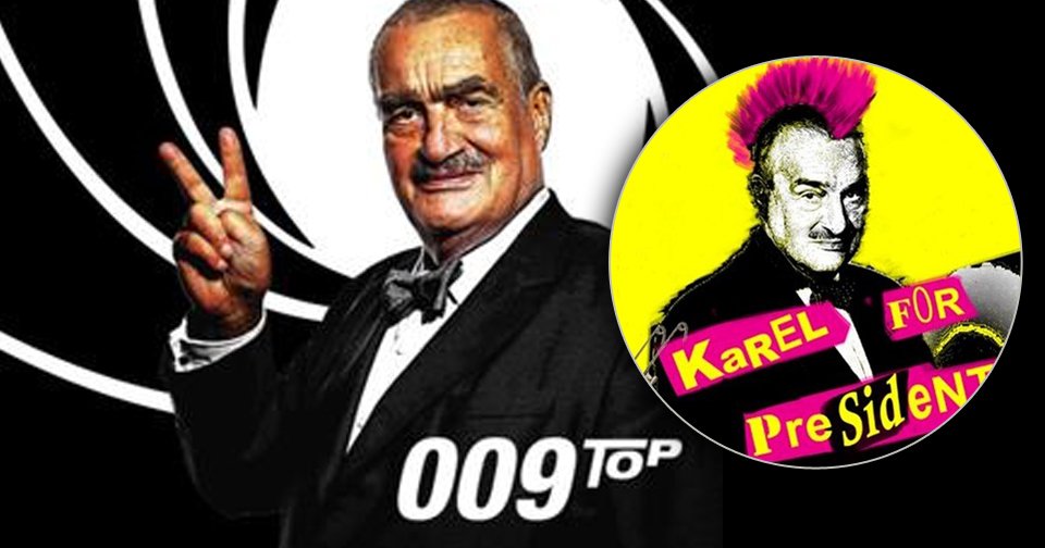 Karel Schwarzenberg vyrazil do volební kampaně TOP 09 tentokrát jako James Bond! Číro je již minulostí