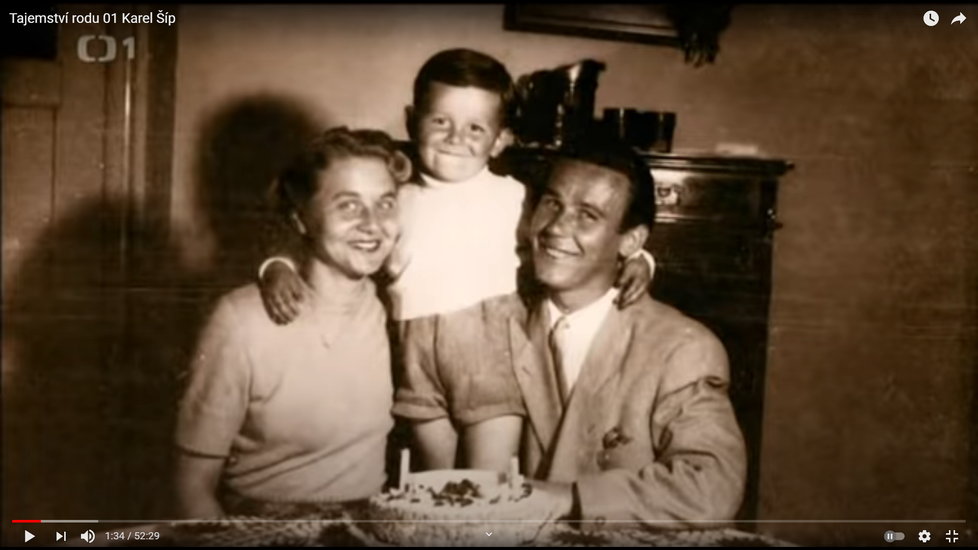 Karel Šíp s rodiči