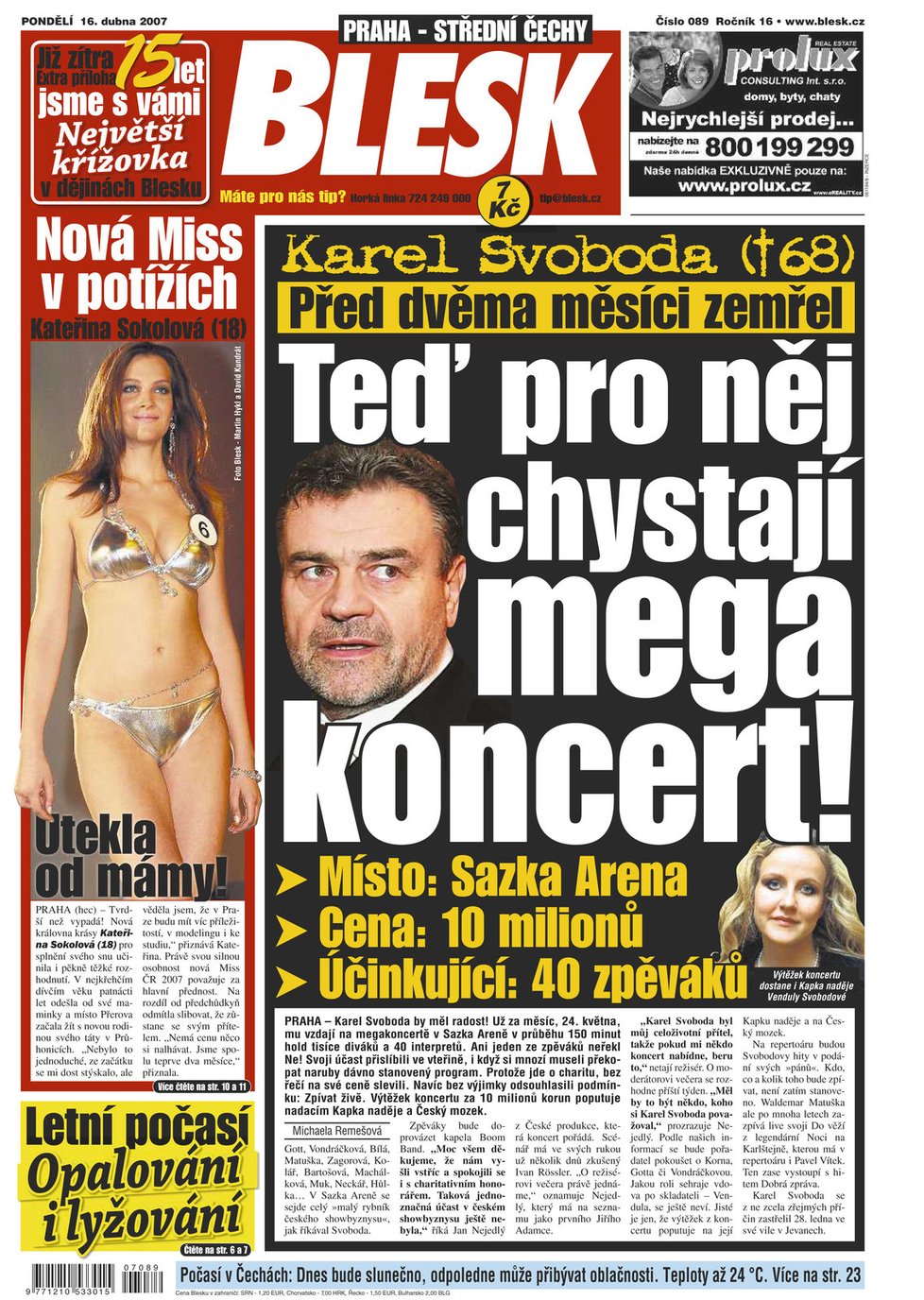 Na čtyřicet interpetů se dohodlo, že na počest Svobodovy památky uspořádají megakoncert