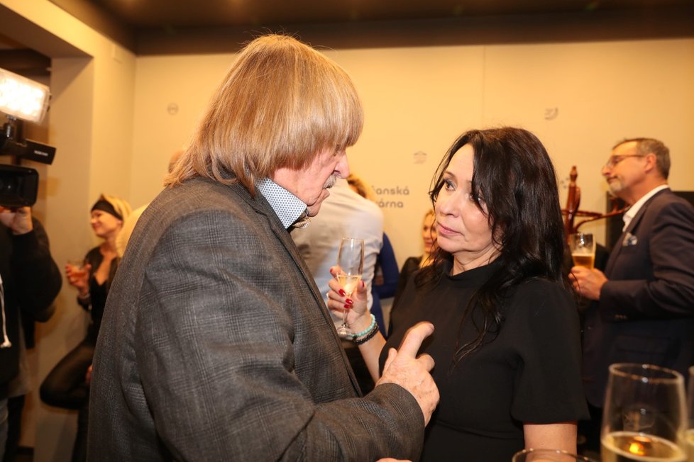 Karel Vágner s Heidi Janků na oslavě