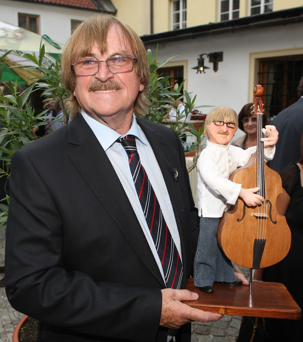 Karel Vágner na oslavě svých 70. narozenin