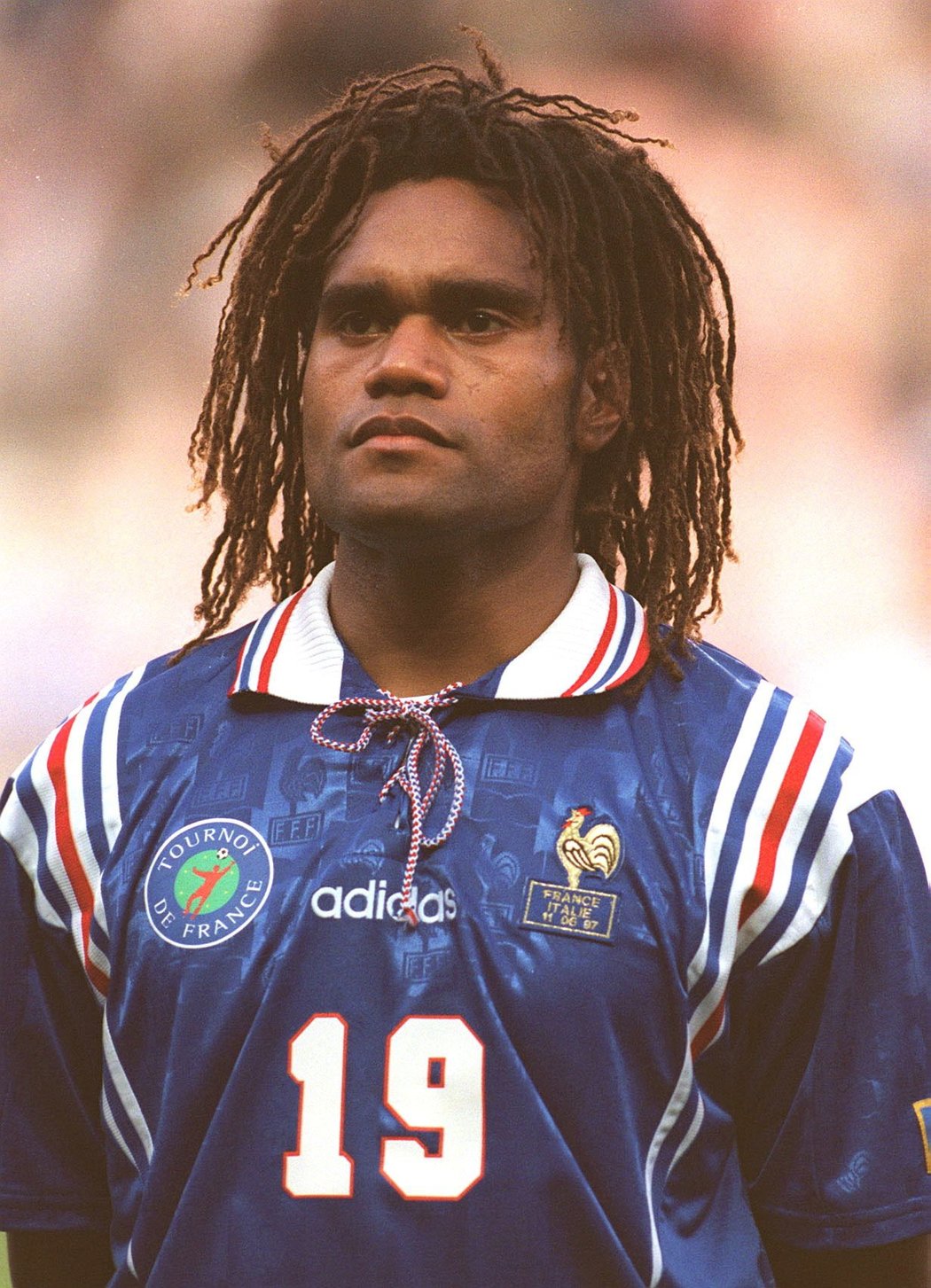 Francouzská hvězdička Christian Karembeu v roce 1997