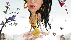 Rozporuplná hvězda. Blesky, srdíčka, ale i slavík obklopují fi gurku talentované anglické zpěvačky, ale také skandalizované feťačky Amy Winehouse.