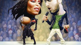 Společné vystoupení. Pro Janet Jackson a Justina Timberlaka má Liz Lomax slabost. Proto je ztvárnila společně na pódiu. Janet navíc ve známé situaci s »náhodně« vyklouzlým ňadrem.