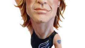 Jon Bon Jovi. Zdravý život rockera odráží jeho karikatura.