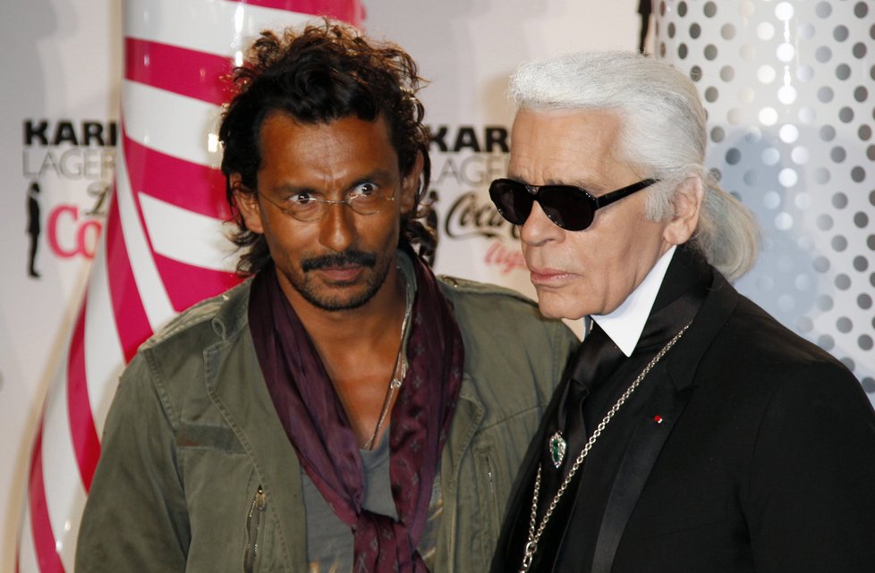 Módní návrháři Karl Lagerfeld a Haider Ackermann