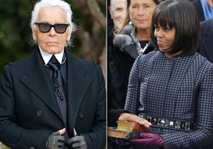 Lagerfeld první dámu USA nešetřil.