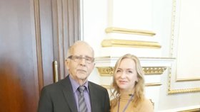 Poslankyně SPD Karla Maříková a ombudsman Stanislav Křeček